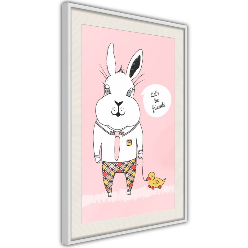 Plakat - Przyjacielski królik