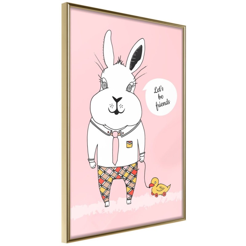 Plakat - Przyjacielski królik
