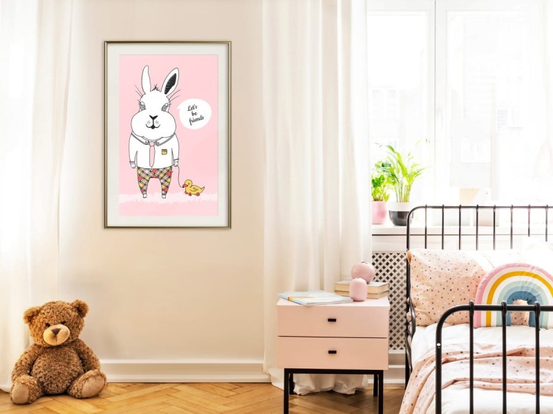 Plakat - Przyjacielski królik