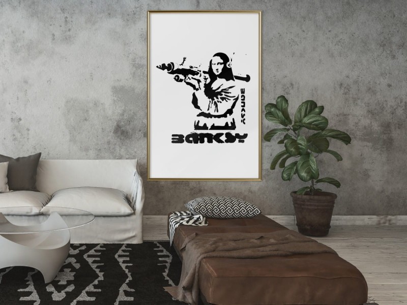 Plakat - Banksy: Mona Lisa with Bazooka I