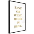 Plakat - Home Is Best (złoty)