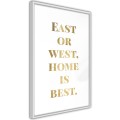 Plakat - Home Is Best (złoty)