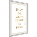 Plakat - Home Is Best (złoty)