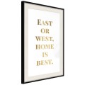 Plakat - Home Is Best (złoty)