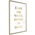 Plakat - Home Is Best (złoty)