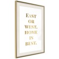 Plakat - Home Is Best (złoty)