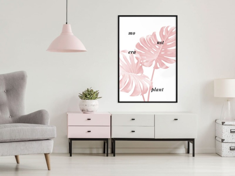 Plakat - Bladoróżowa monstera