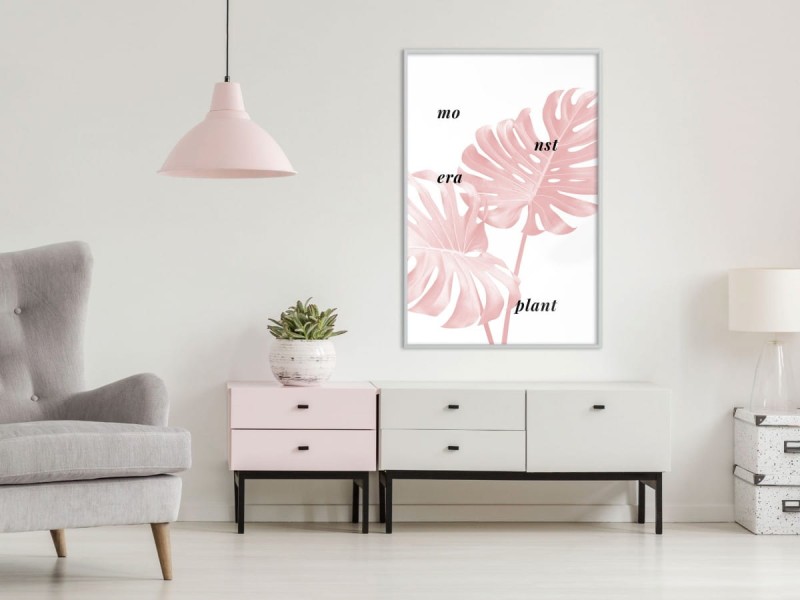Plakat - Bladoróżowa monstera