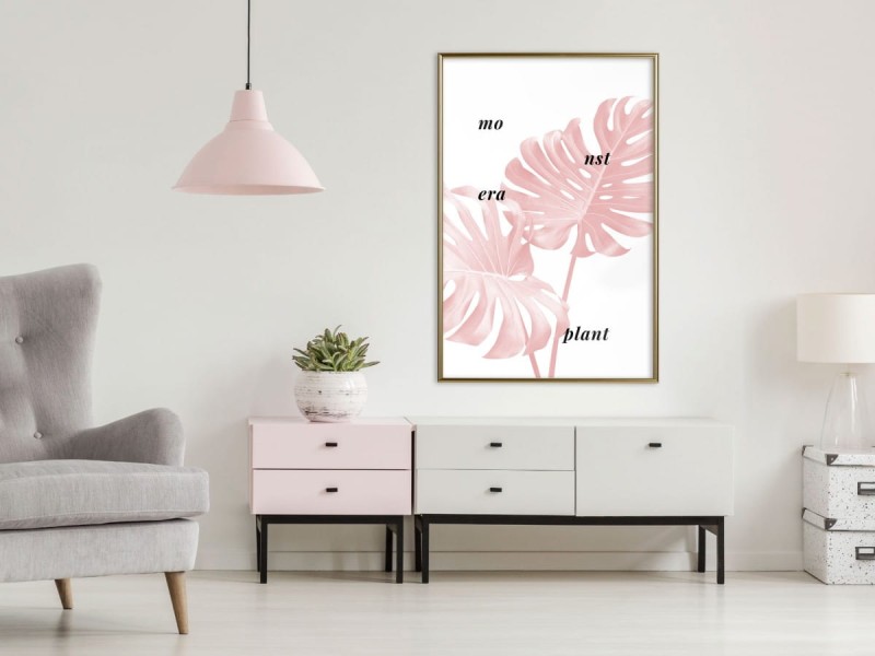 Plakat - Bladoróżowa monstera