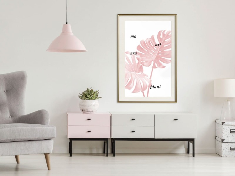 Plakat - Bladoróżowa monstera