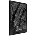 Plakat - Plan miasta: Nowy Jork (ciemny)