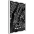 Plakat - Plan miasta: Nowy Jork (ciemny)