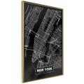 Plakat - Plan miasta: Nowy Jork (ciemny)