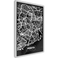 Plakat - Plan miasta: Porto (ciemny)