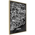 Plakat - Plan miasta: Porto (ciemny)