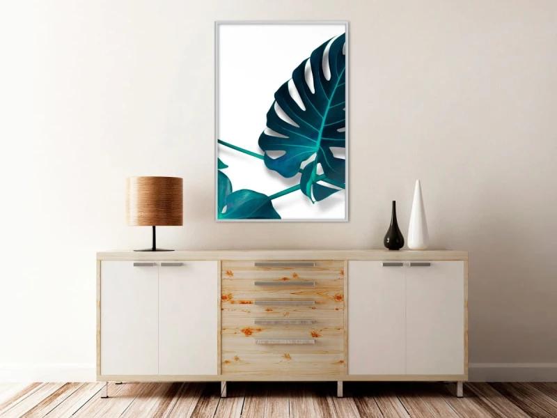 Plakat - Turkusowa monstera I