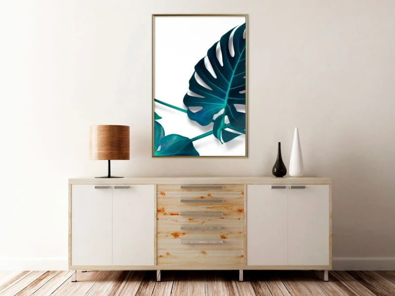 Plakat - Turkusowa monstera I