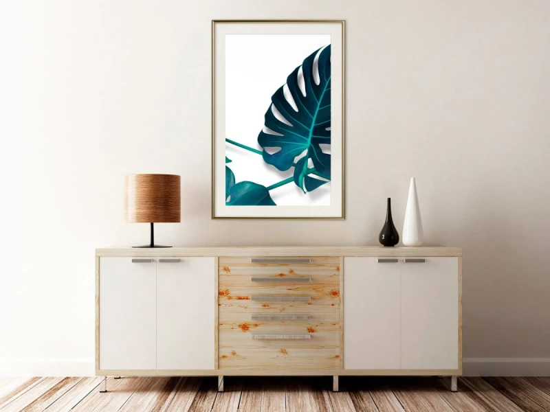 Plakat - Turkusowa monstera I