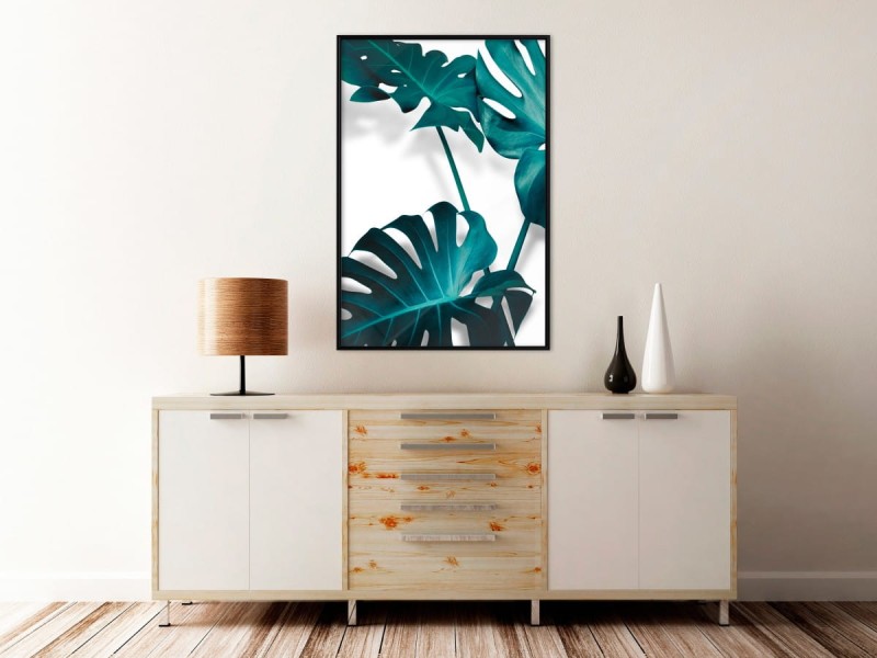 Plakat - Turkusowa monstera II