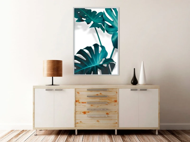 Plakat - Turkusowa monstera II