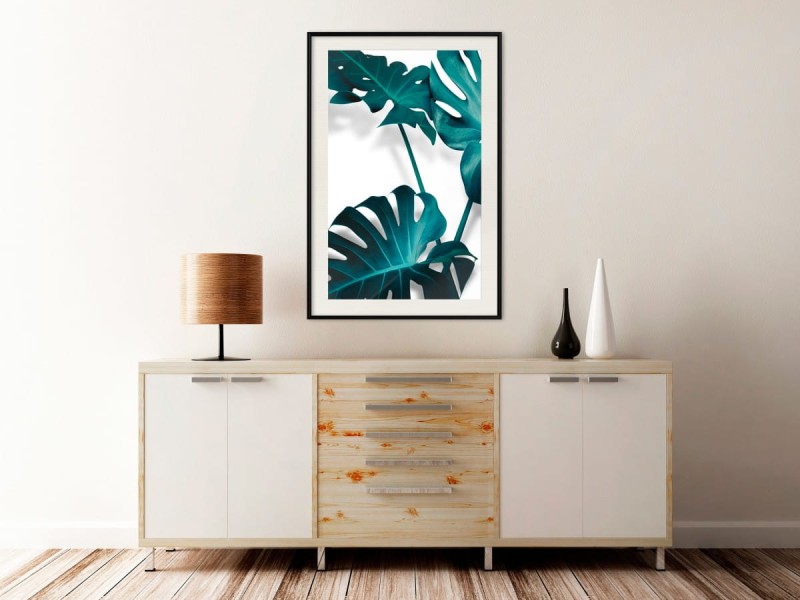 Plakat - Turkusowa monstera II