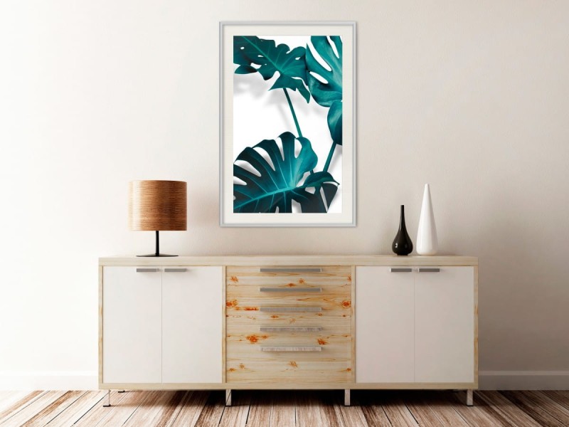 Plakat - Turkusowa monstera II