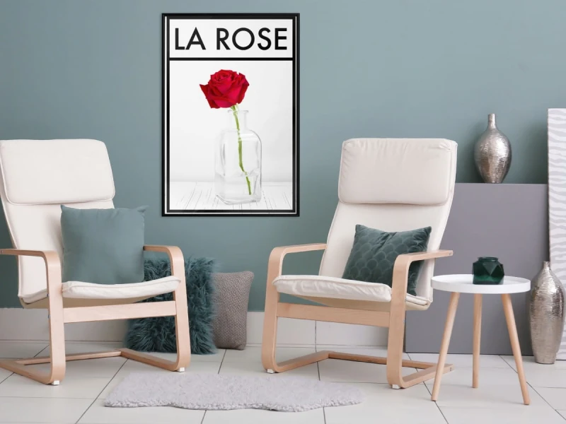 Plakat - Róża w wazonie