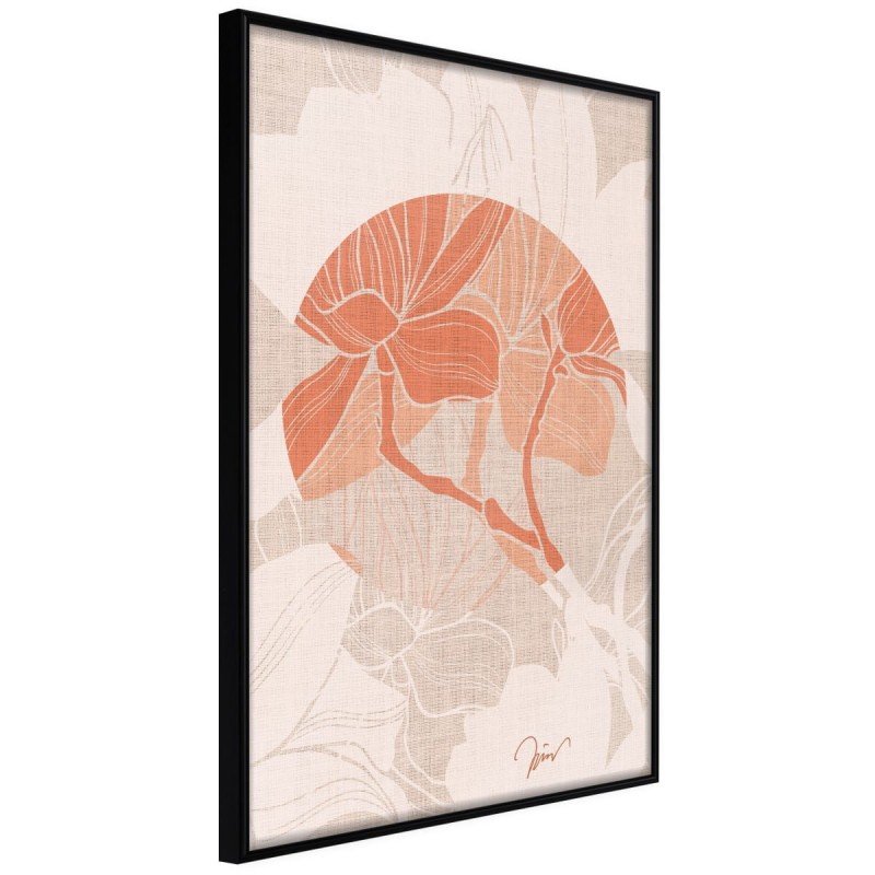 Plakat - Kwiaty na tkaninie