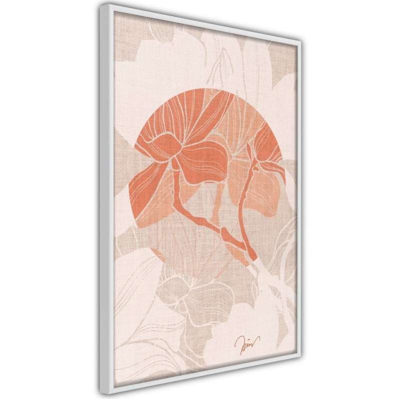Plakat - Kwiaty na tkaninie