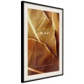 Plakat - Liście bananowca z przesłaniem (sepia)