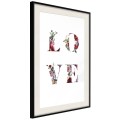 Plakat - Kwiatowe Love