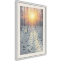 Plakat - Mroźny zachód słońca