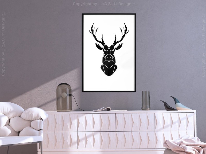 Plakat - Geometryczny jeleń
