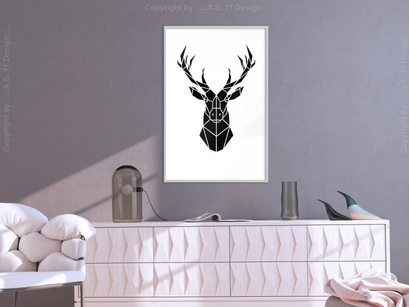 Plakat - Geometryczny jeleń