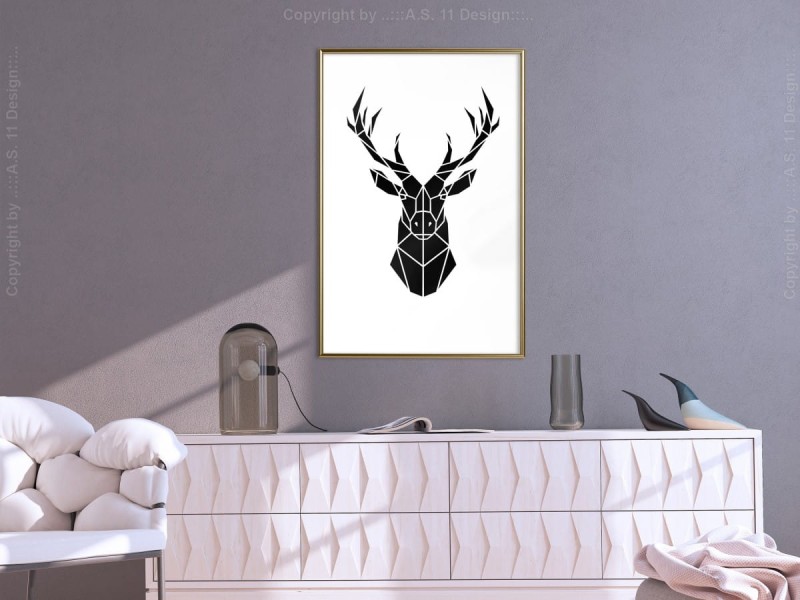 Plakat - Geometryczny jeleń