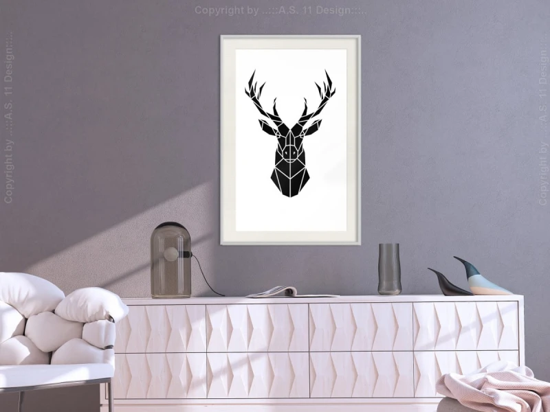 Plakat - Geometryczny jeleń