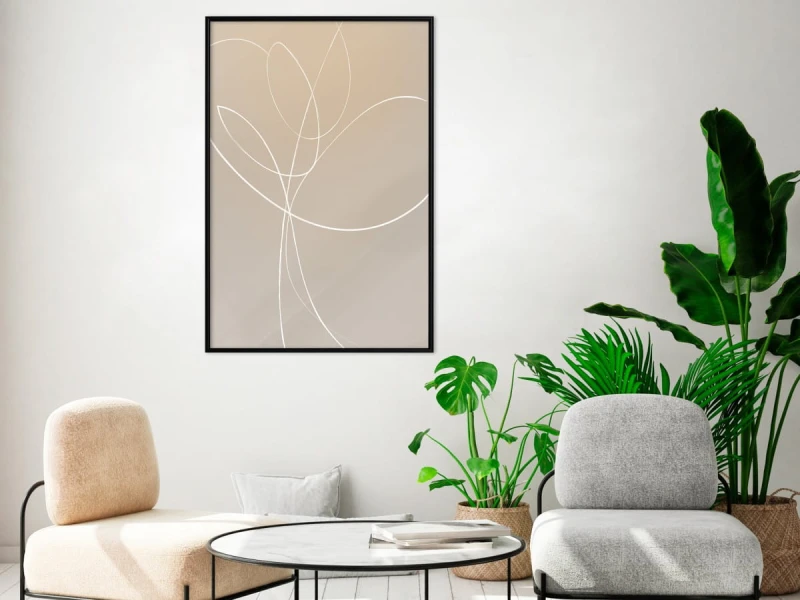 Plakat - Biały tulipan