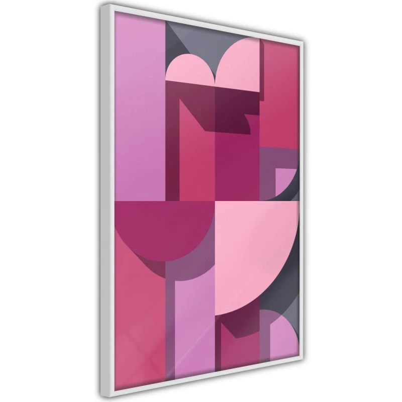 Plakat - Różowa geometria