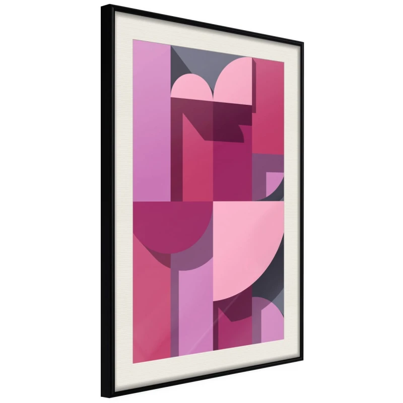 Plakat - Różowa geometria