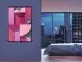 Plakat - Różowa geometria