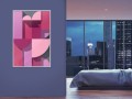 Plakat - Różowa geometria