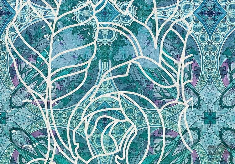 Fototapeta Art Nouveau Bleu HX5-039