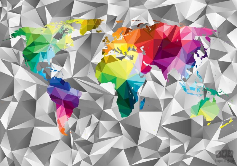 Fototapeta kolorowa mapa 3D