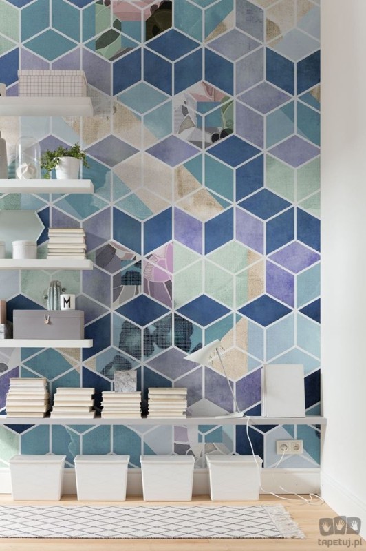 Fototapeta Geometric Blue P024-VD2