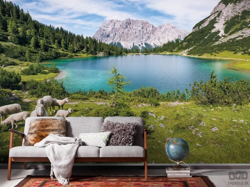 Fototapeta jezioro Seebensee i góry