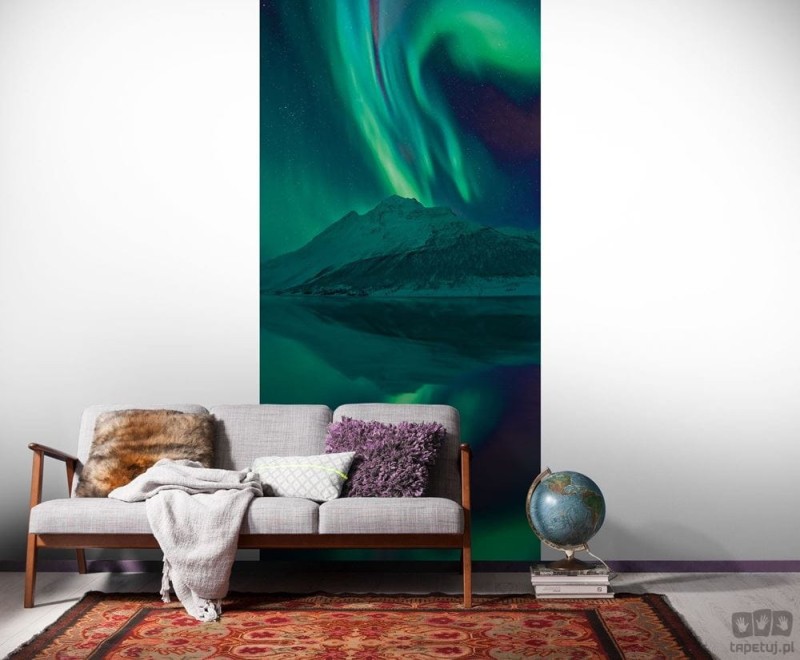 Fototapeta zorza polarna w Norwegii