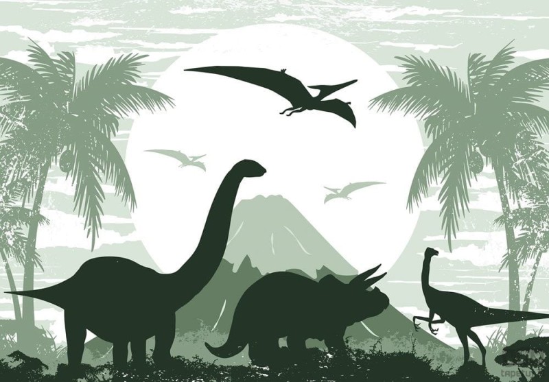 Fototapeta do pokoju chłopca Zielone dinozaury