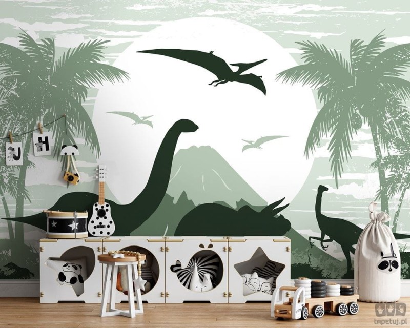 Fototapeta do pokoju chłopca Zielone dinozaury
