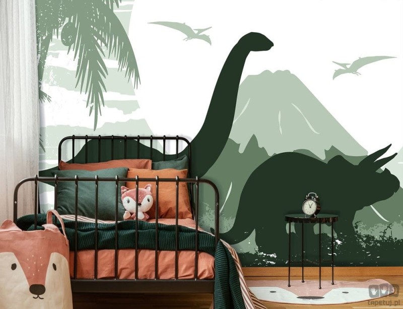 Fototapeta do pokoju chłopca Zielone dinozaury
