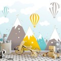Fototapeta Kolorowe góry i balony